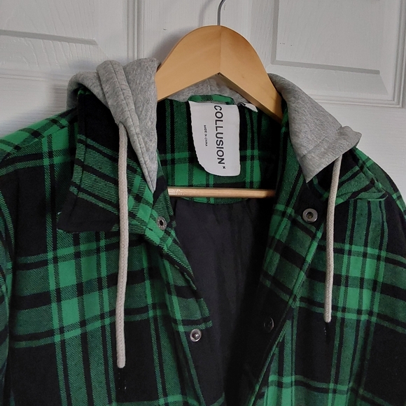 Collusion Green Plaid Jacket - Picture 3 of 3